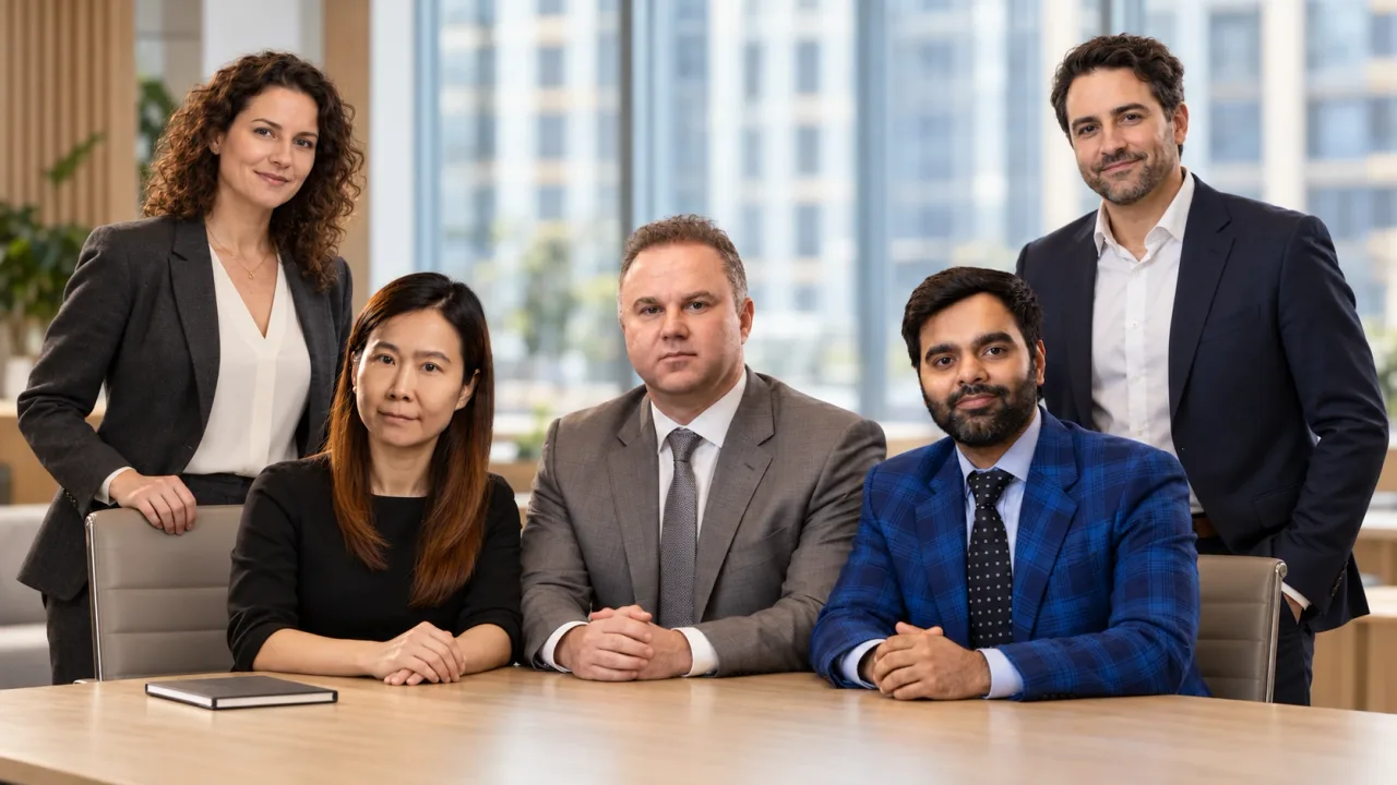 Key Business Law team gathered around a conference table